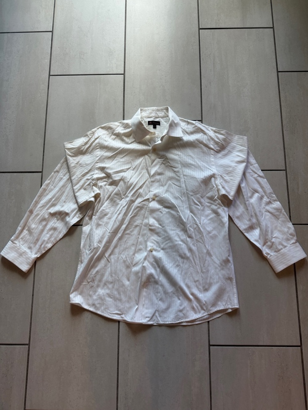 Ben Sherman White Men's Dress Shirt - Point Collar